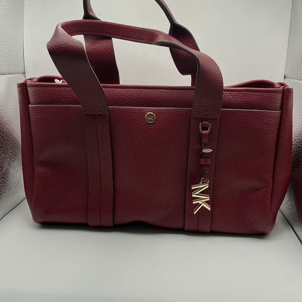 Michael Kors Romee Small EW Satchel Mulberry Leather Crossbody NWT $298